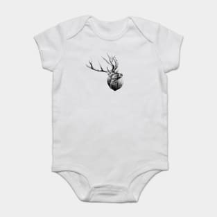 Red deer portrait Baby Bodysuit